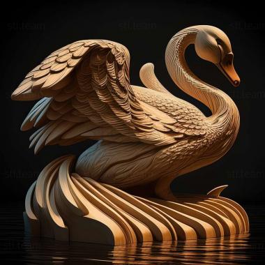 3D model Petra swan famous animal (STL)